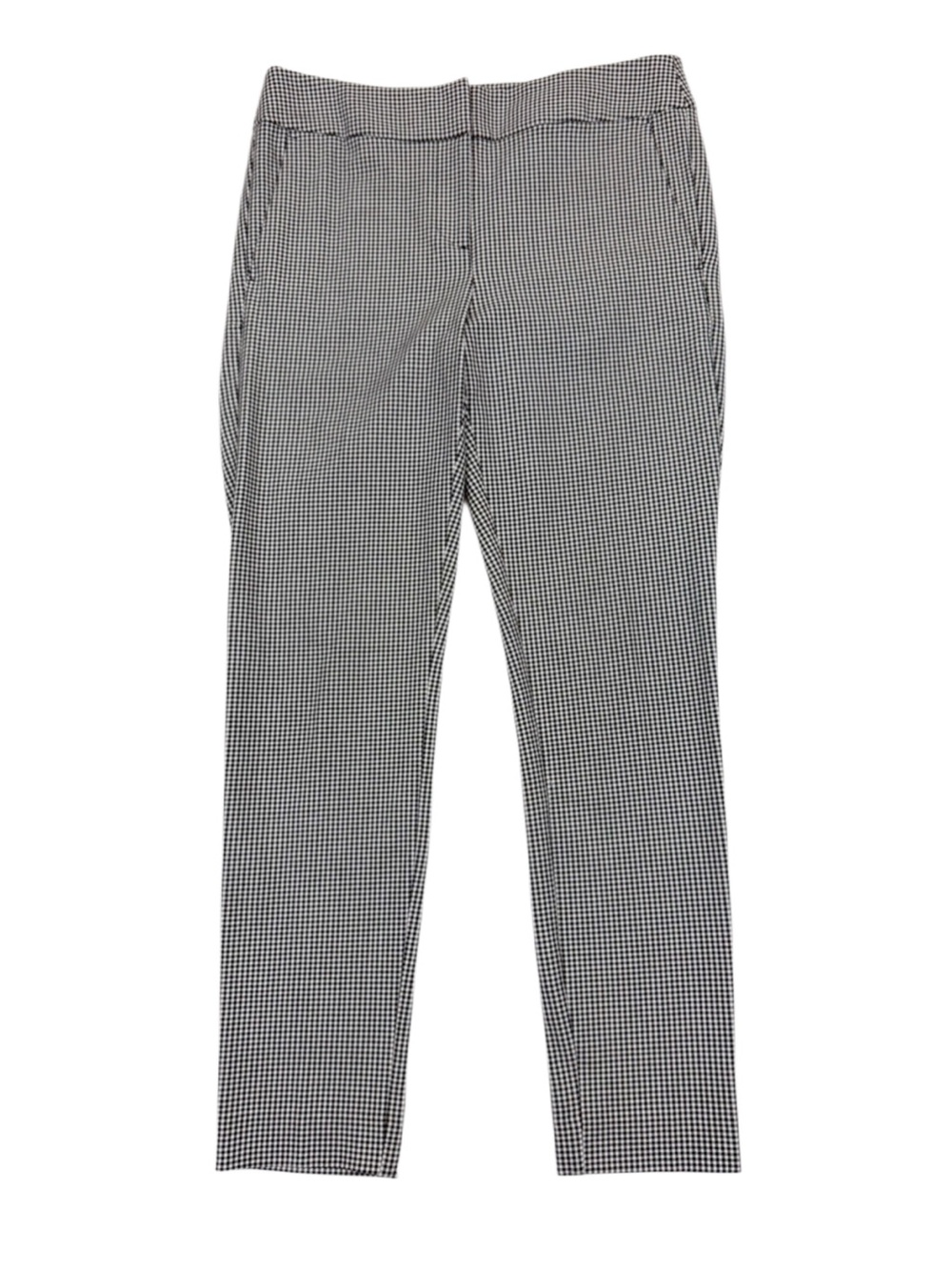 Loft Marisa Micro Check Skinny Dress Pants With Pockets Black White Size 4
